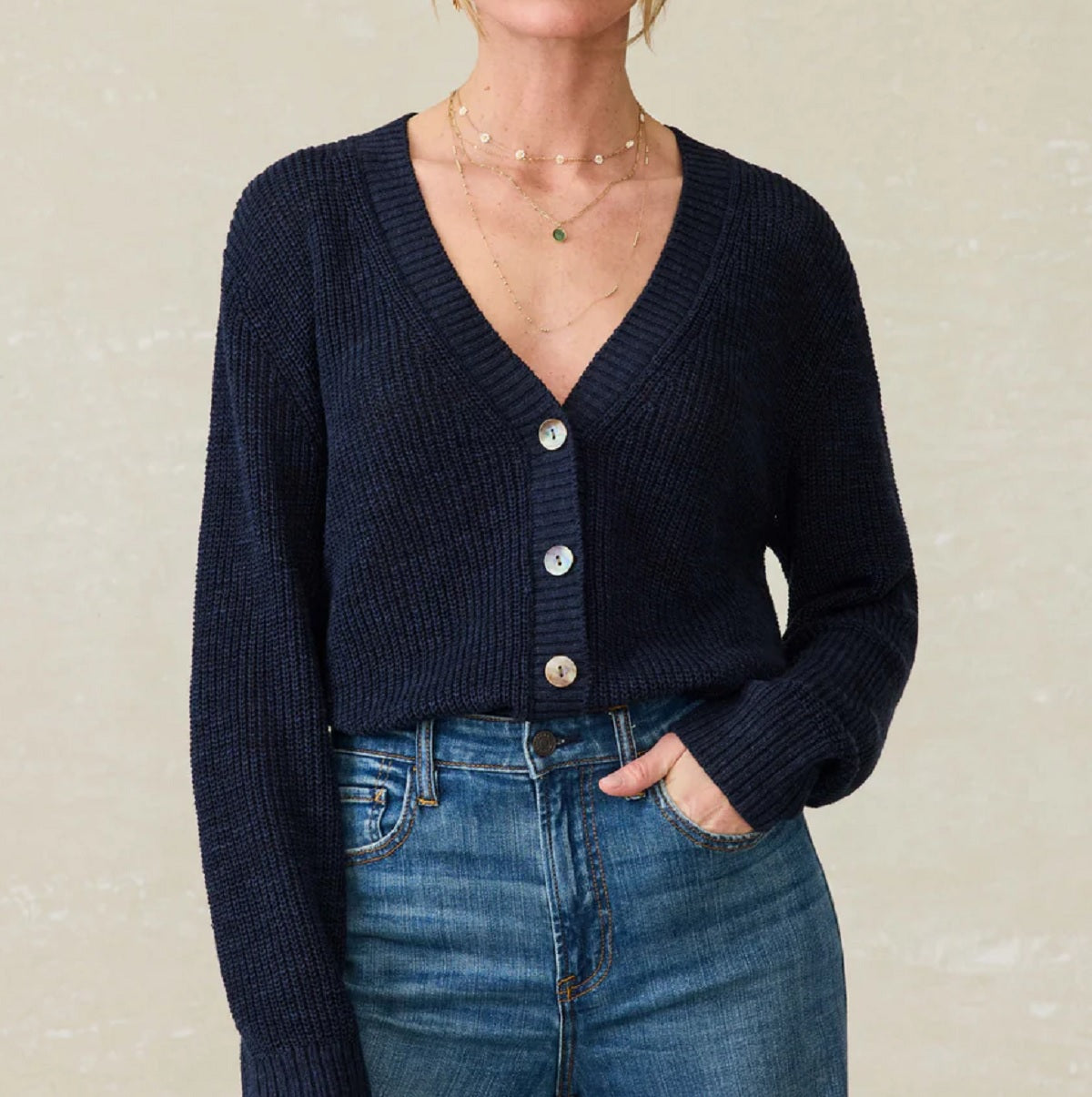 Womens Miramar Linen Cardigan