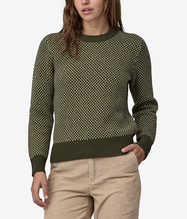 Womens Recycled Wool Crewneck Sweater