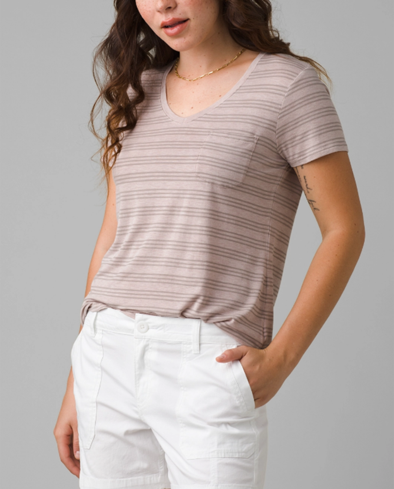 Womens Foundation Short Sleeve Vneck