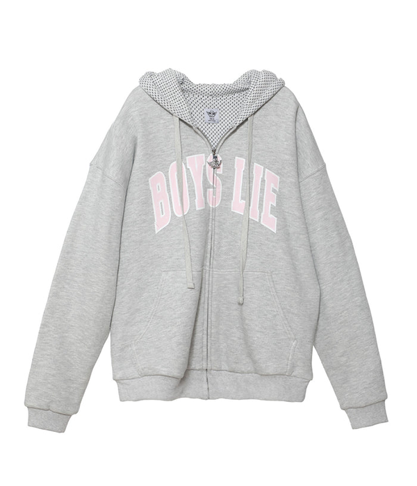 Womens Candyqueen V2 Harley Zip Hoodie in Grey