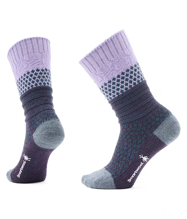 Womens Everyday Popcorn Cable Crew Socks