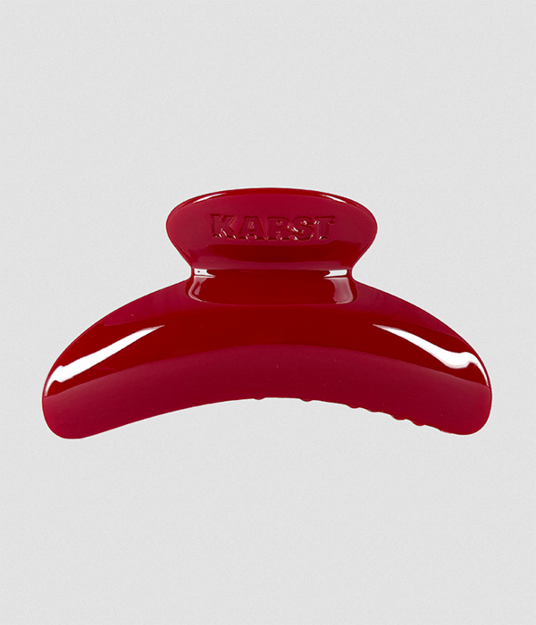 Womens Superclip Hair Claw â€” Maraschino with Gold Charm Ring