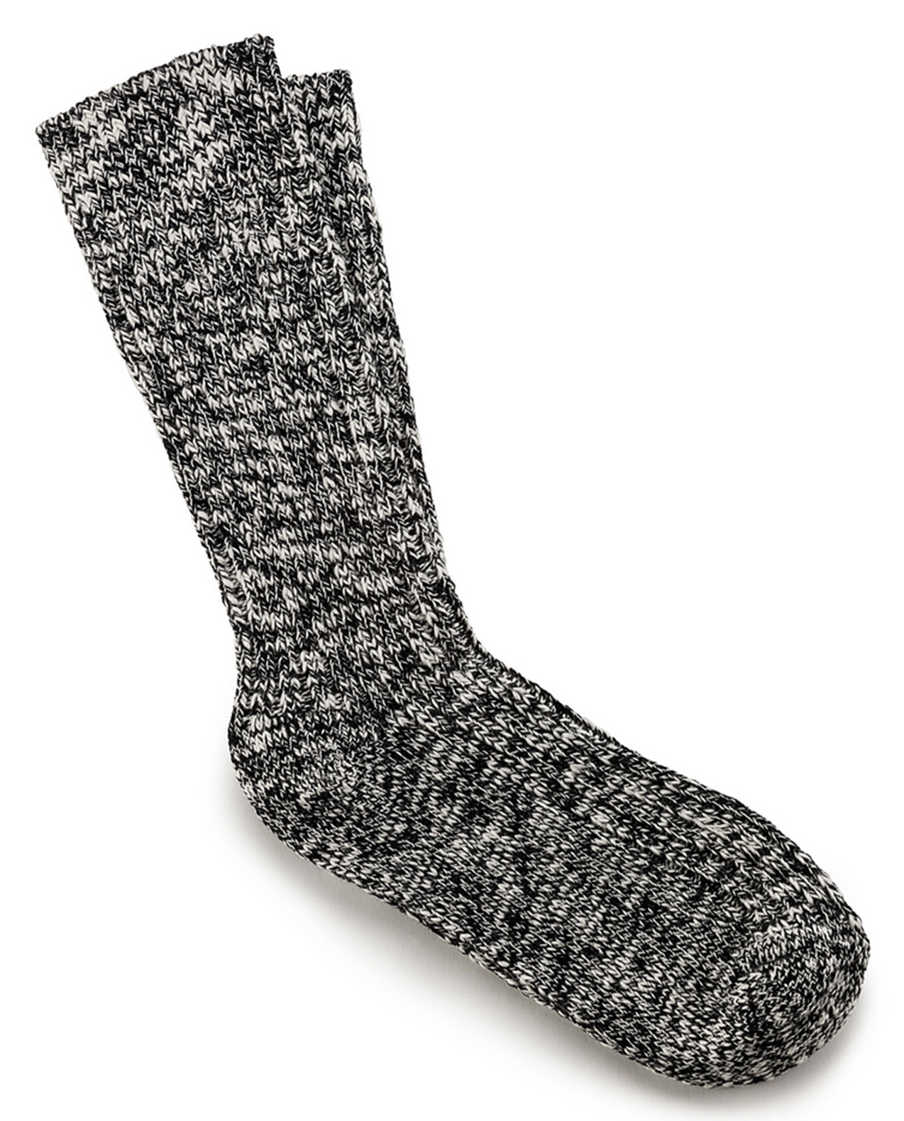 Mens Sock Slub Black Ct
