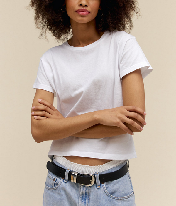Womens Solid Solo Tee