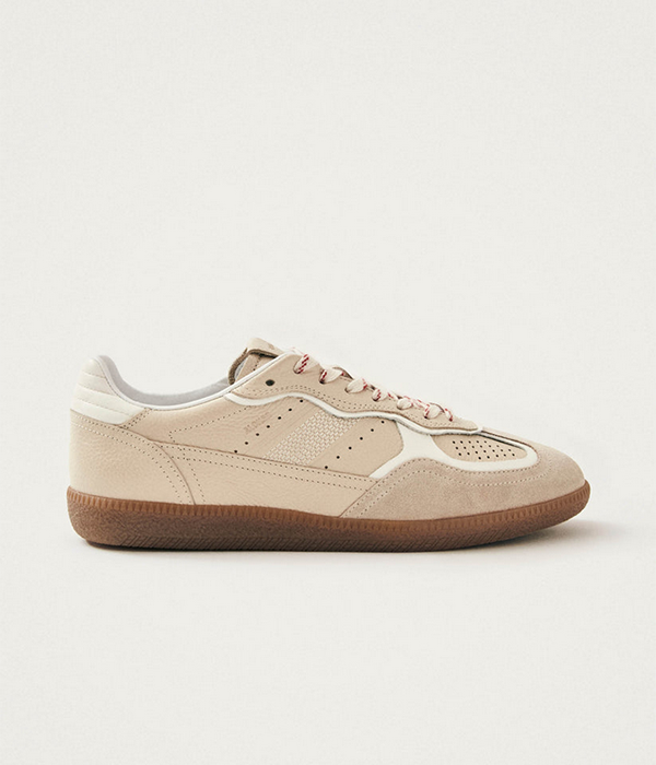 Womens Tb.490 Rife Grain Cream Leather Sneakers