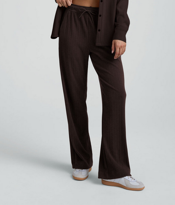 Womens Breathe Easy Ribbed Wide Leg Pant