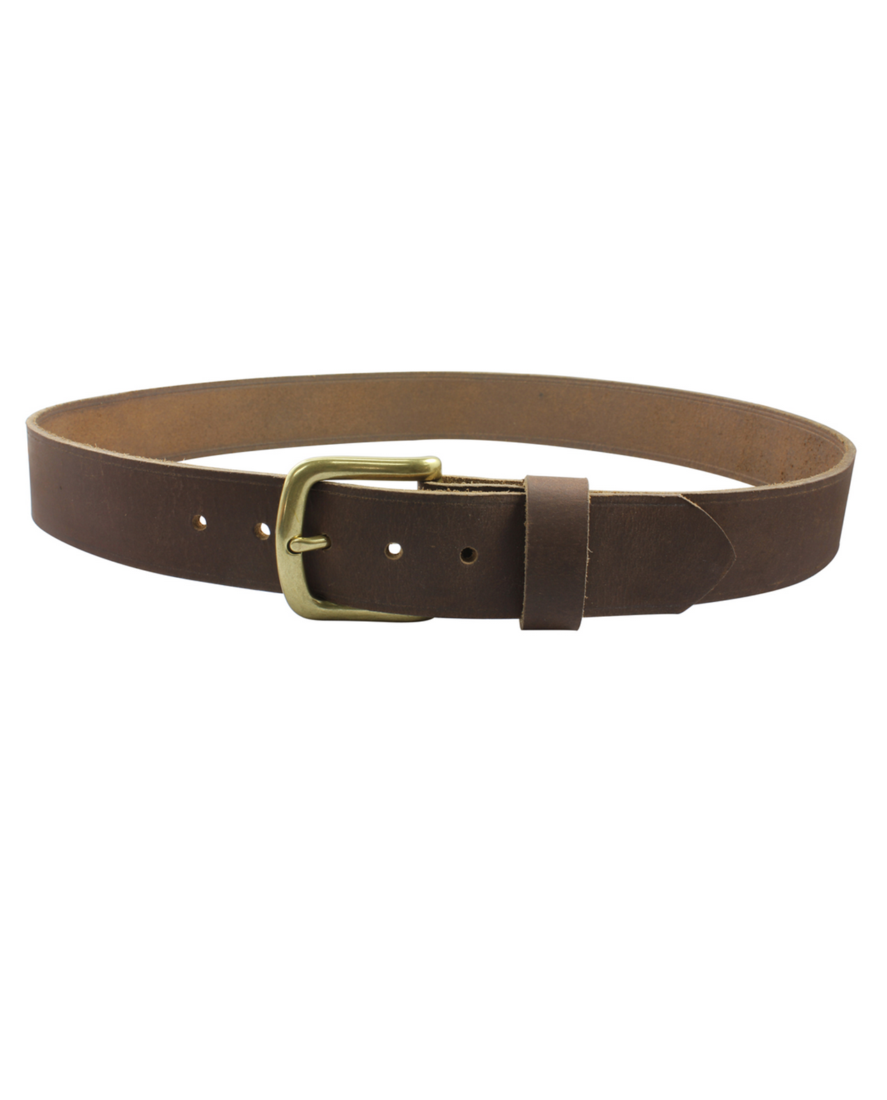 BISON DESIGNS Rough Cut Leather Belt in Crazy Horse Brown