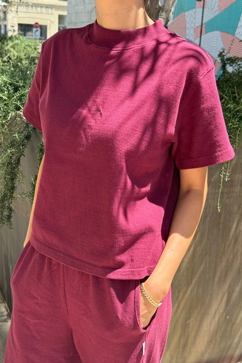Womens Sunset Mock Neck Tee