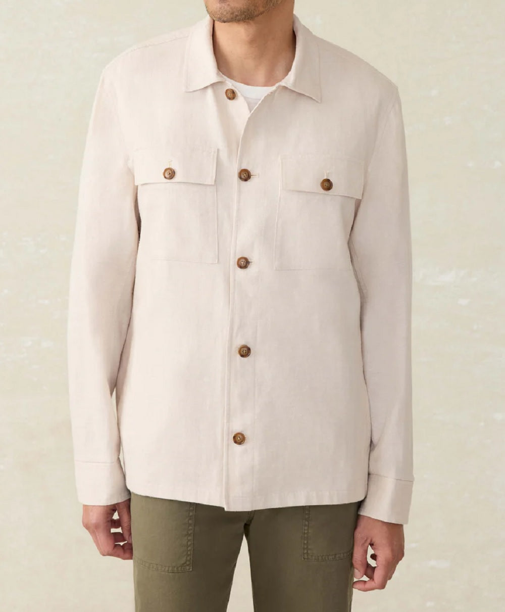 Mens Movement Linen Shirt Jacket