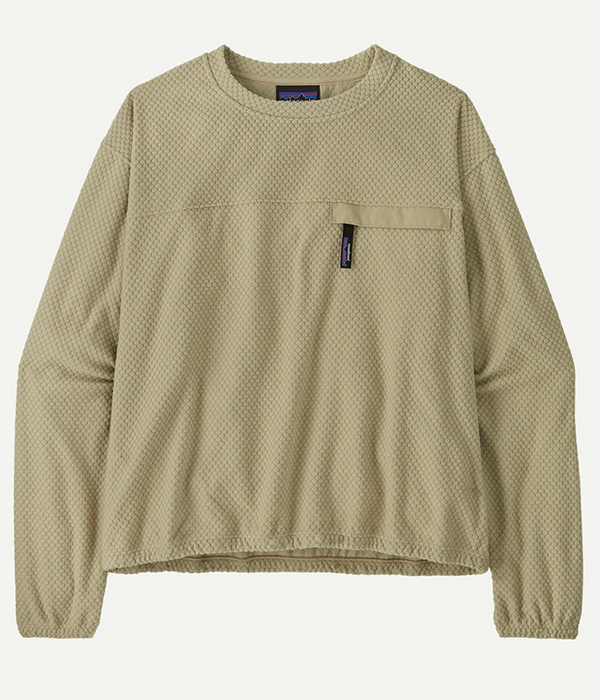 Womens Textured Fleece Crewneck