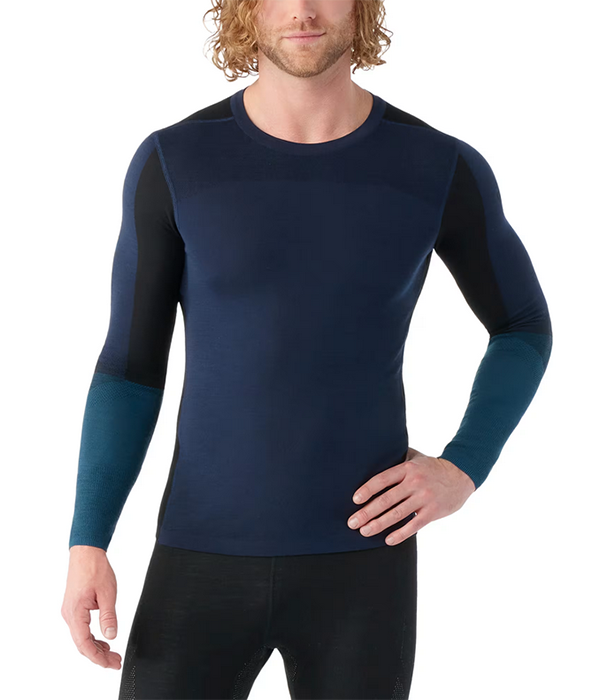 Mens Intraknit Thermal Merino Base Layer Colorblock Crew