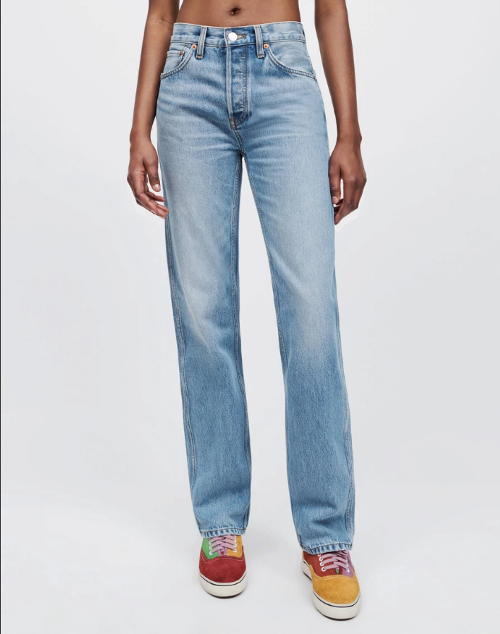 Womens 90s High Rise Loose