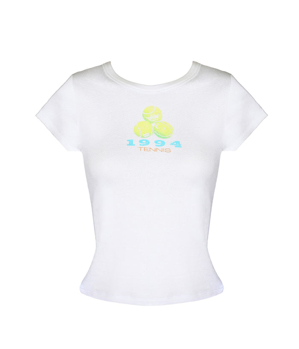 Womens Tennis Dept. '94 Baby Tee in White