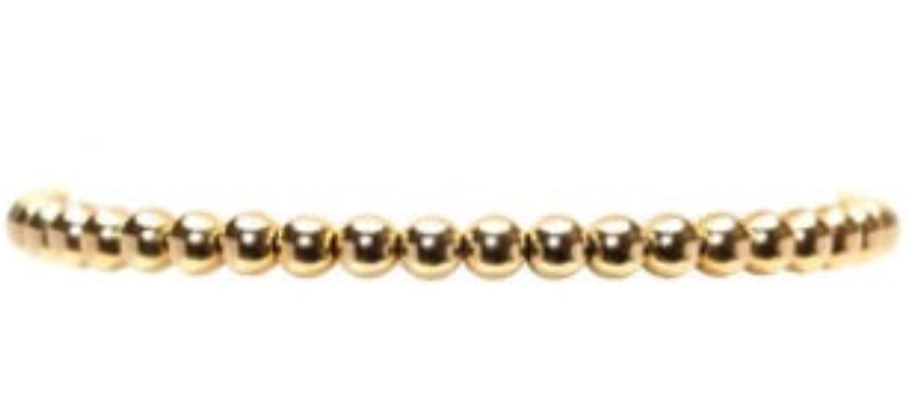 4mm Yellow Gold Filled Bracelet 6.25in