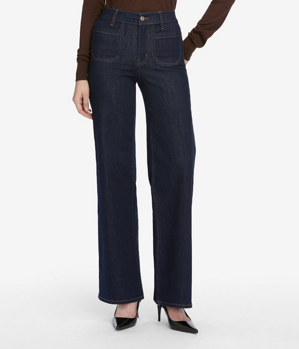 Womens Le Slim Palazzo Modernist Pocket in Rinse