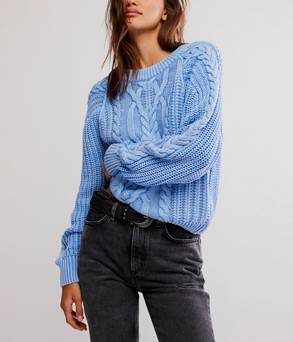 Womens Frankie Cable Sweater