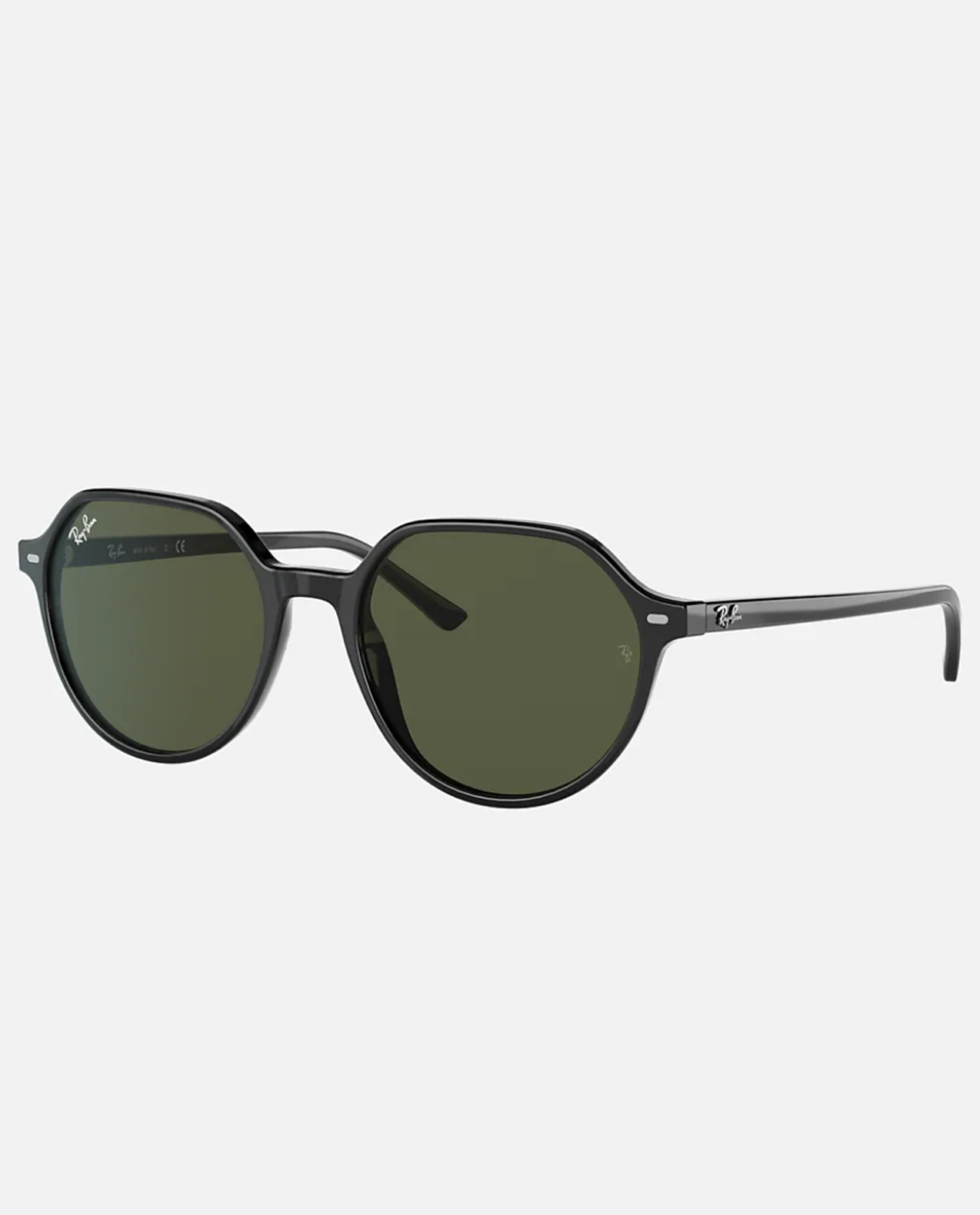 Thalia Sunglasses with Black Frame and Green Lens