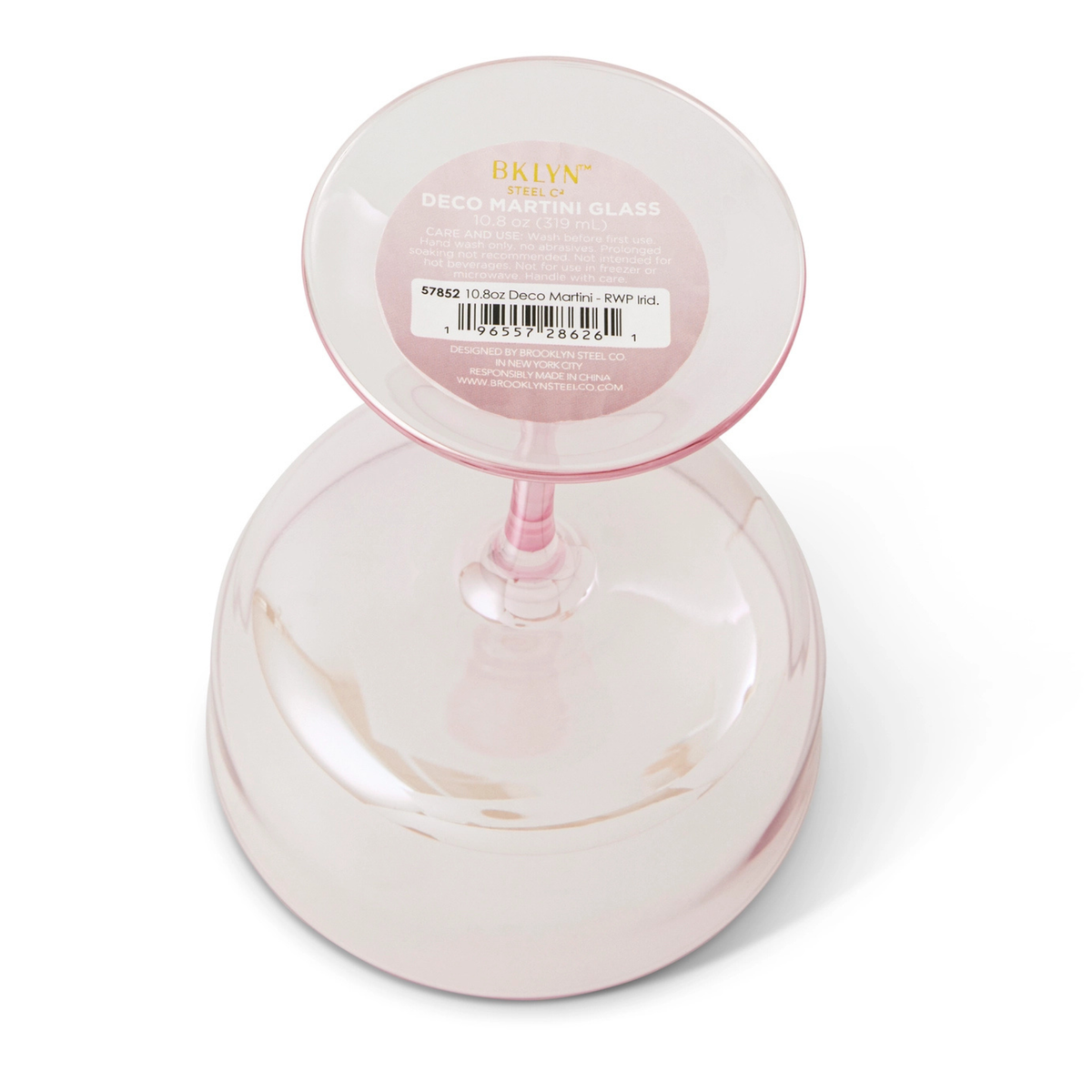 Core Home 10.8oz Deco Martini - Pink Iridescent- Pink Iridescent