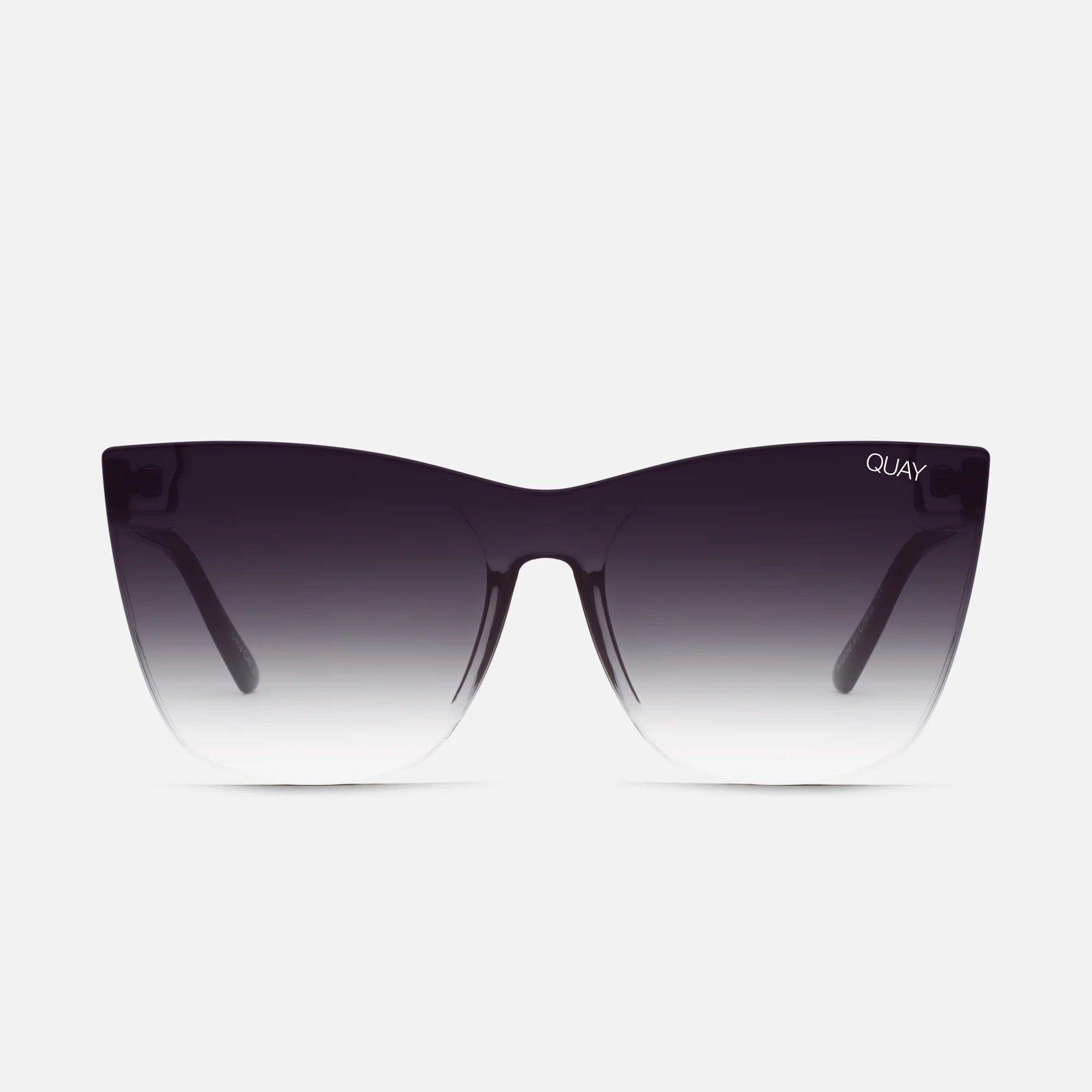 Come Thru Sunglasses in Black / Black Fade Lens