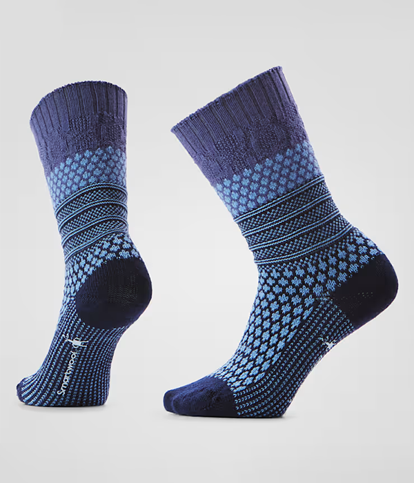 Womens Everyday Popcorn Cable Crew Socks