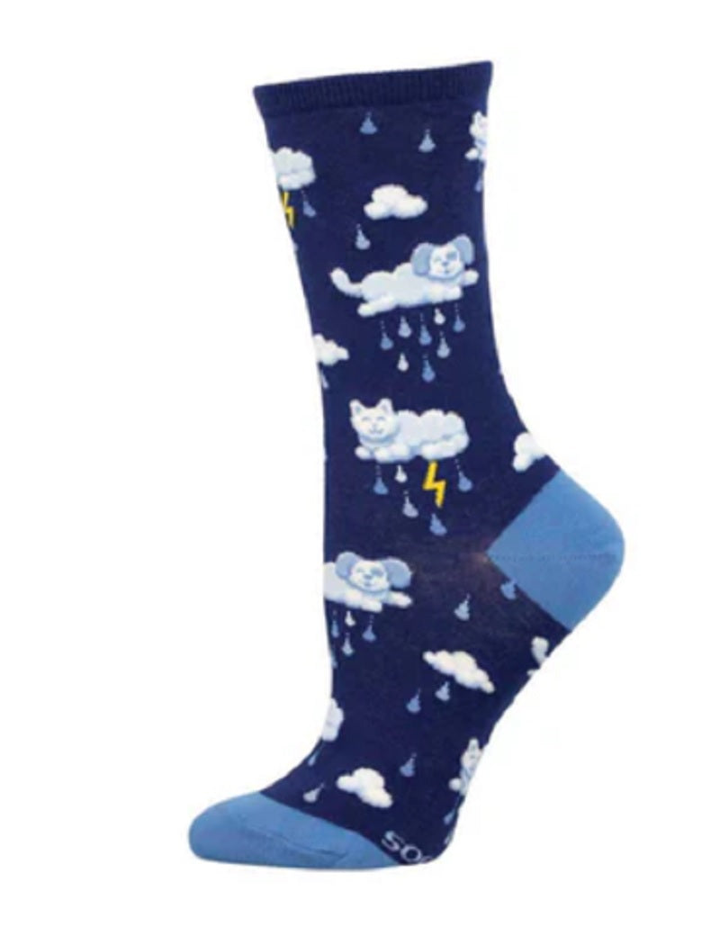 Womens Raining Cats and Dogs Sock