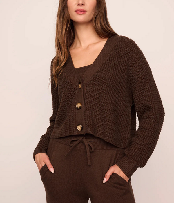 Womens The Cropped Cardigan Recycled Sweater