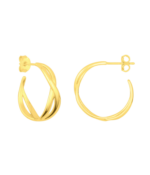 Womens Celine Hoops in Gold