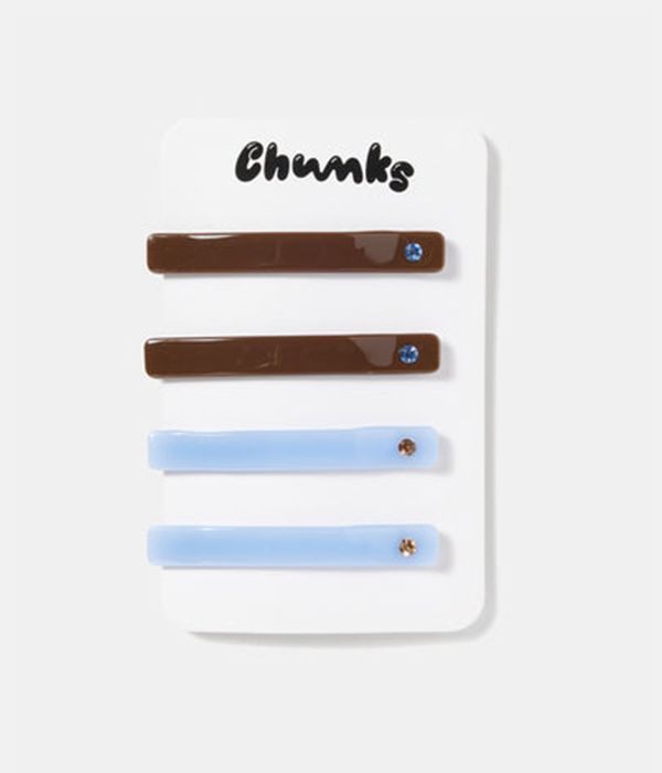 Slides in Chocolate + Periwinkle