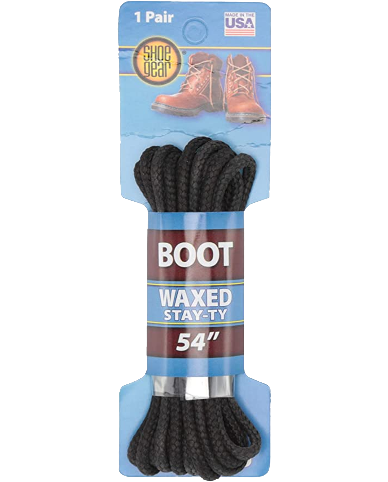 Waxed Boot Laces 54 Black