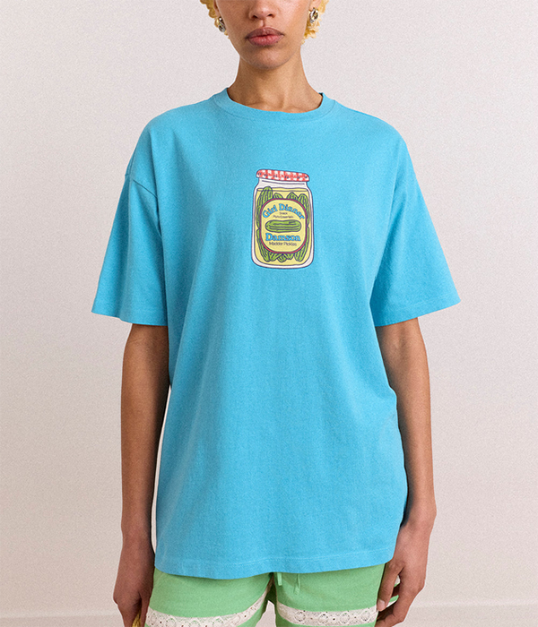 Womens Snack Plate Graphic Tee - Blue