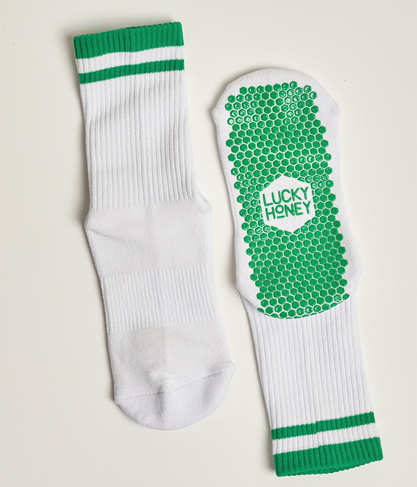 The Koda Grip Sock in Kelly Green