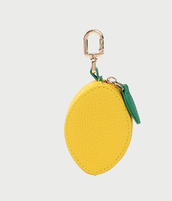 Leather Lemon Charm in Lemon