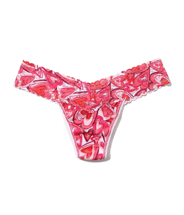 Womens Printed Low Rise Thong Wrapped
