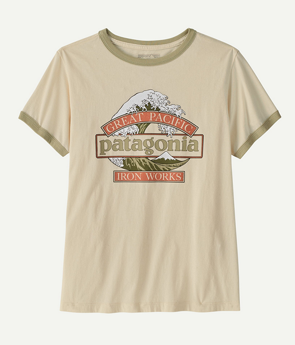 Womens Great Waves Ringer Tee