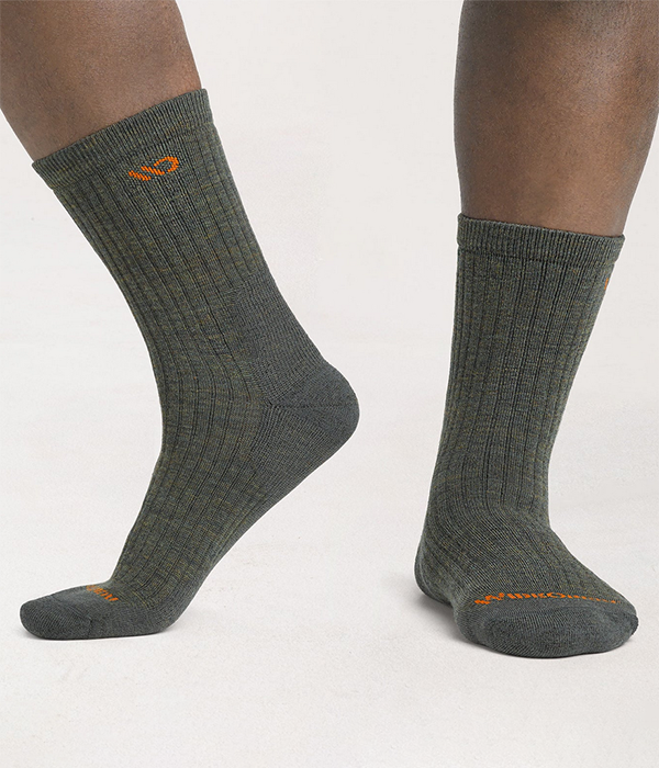 Mens Solid Midweight Micro Crew Sock