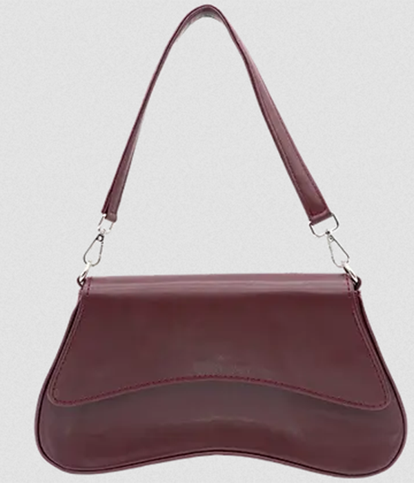 Womens Vegan Leather Crossbody Bag Daria in Maroon