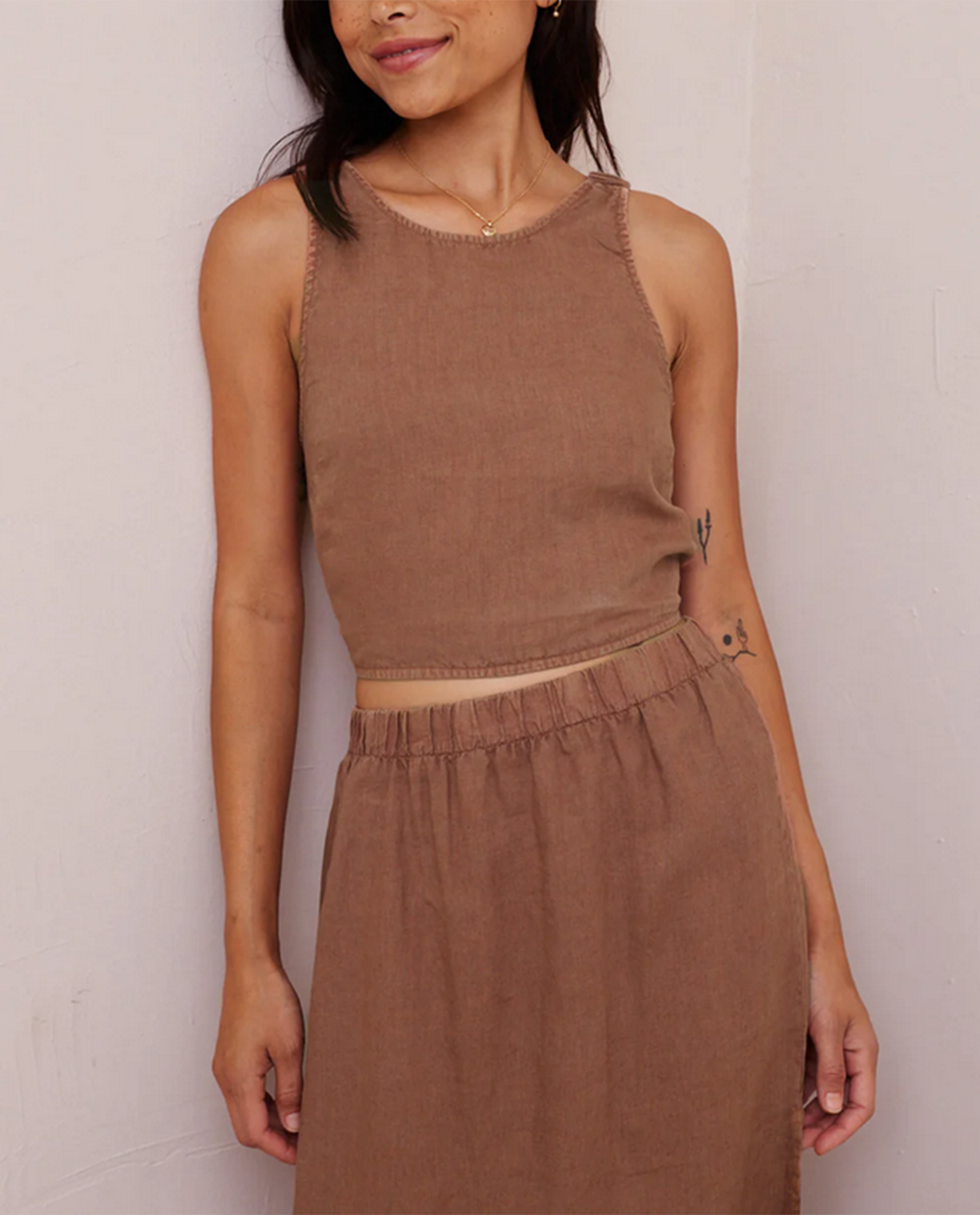 Womens Scrunch Strap Top