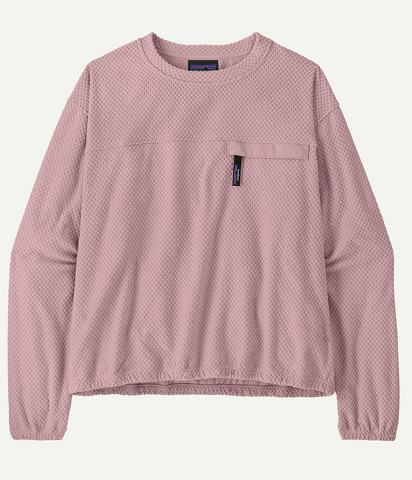 Womens Textured Fleece Crewneck