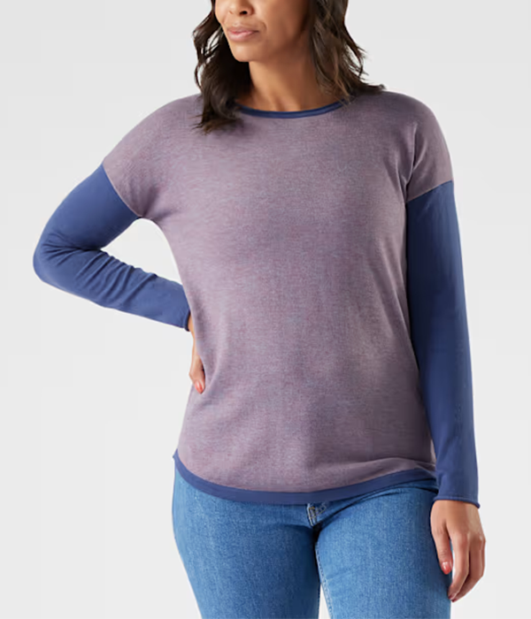 Womens Shadow Pine Colorblock Sweater