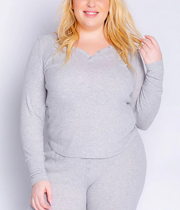 Womens L/S Top Text Ess