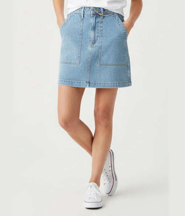 Womens Solstice Denim Utility Skirt