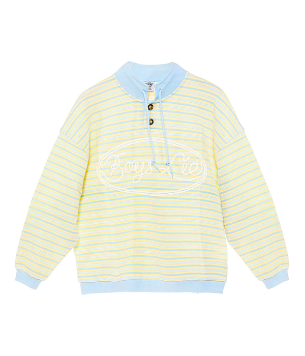 Womens Honor Roll Henley Crewneck in Multi