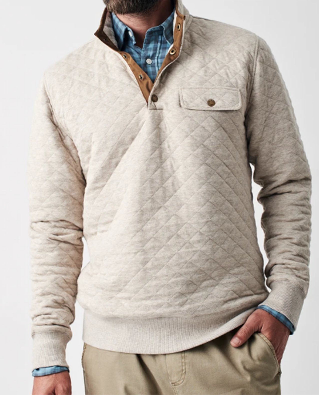 Mens Epic Quilted Fleece Pullover