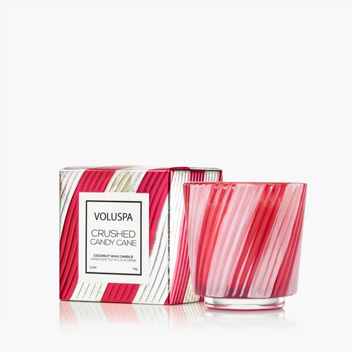 Voluspa 2.5oz Boxed Pedestal Ornament-Crushed Candy Cane 