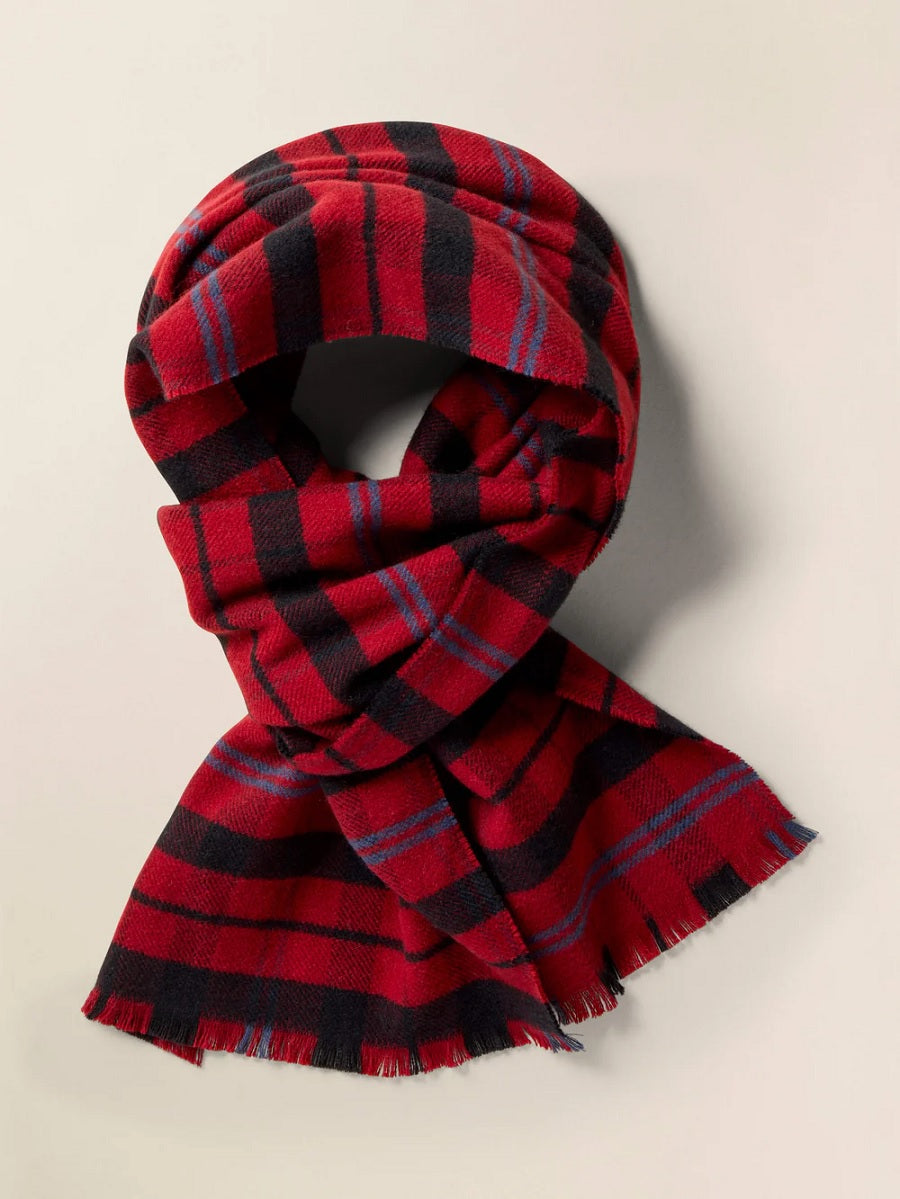 Mens Fireplace Plaid Scarf