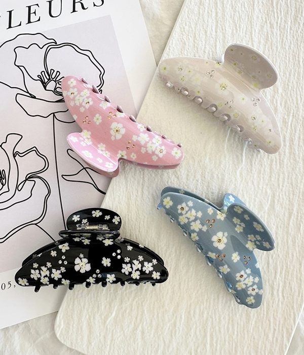 Womens Carina Jeweled Daisy Clips