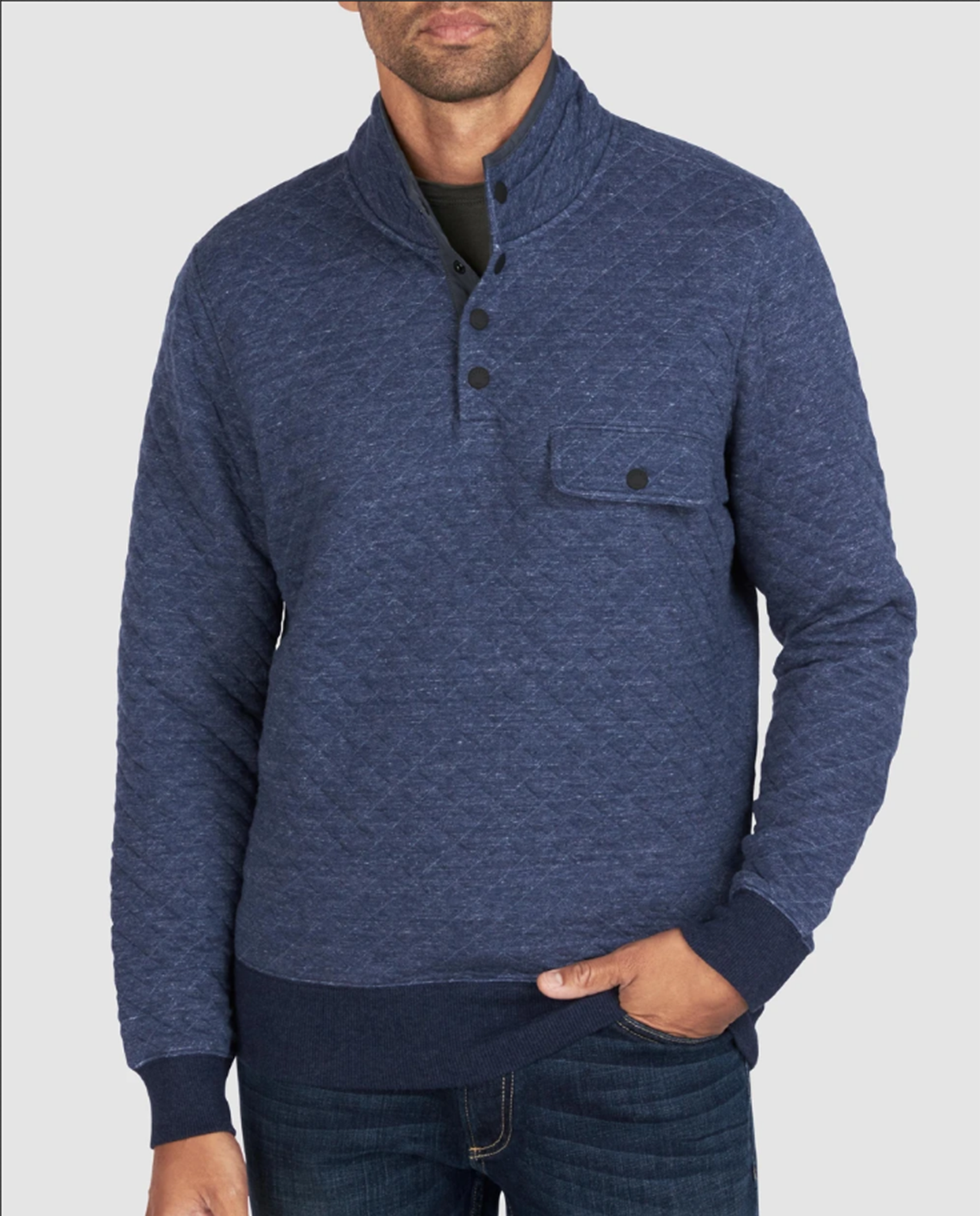 Mens Epic Quilted Fleece Pullover