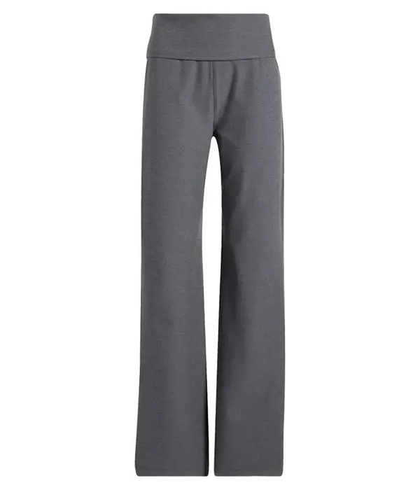 Womens Spacedye Foldover Wide Leg Pant