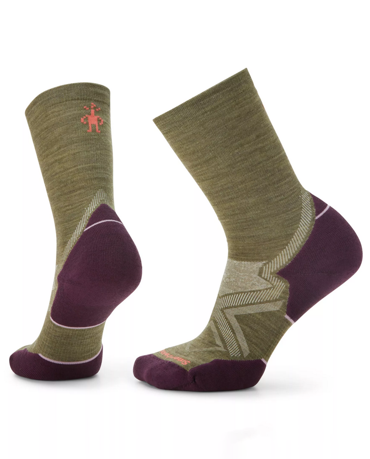 Womens Run Cold Weather Targeted Cushion Crew Socks