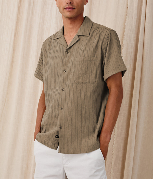 Mens Ohana S/S Button Down in Olive